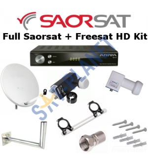 Full Saorsat & Freesat Kit Including HD Receiver